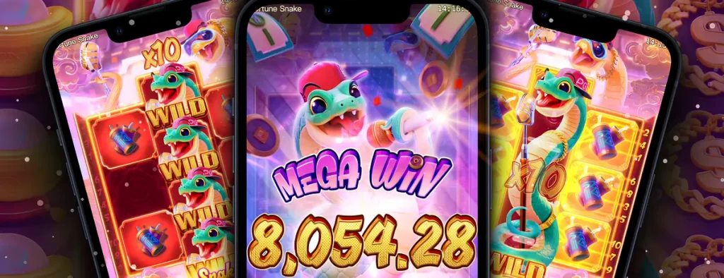 Fortune Snake - mega vitória, jogabilidade e símbolo do caça-níquel em telefones